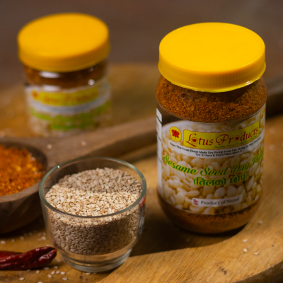 Homemade Sesame Seed Dry Pickle (Tilko Chhaup) (तिलको छोप) - 200g - Lotus Products