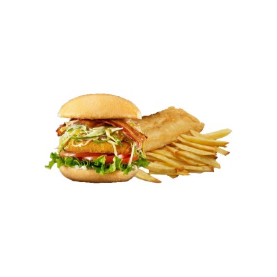 Fish And Chips Chicken burger