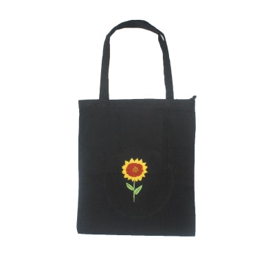 Tote Hand Emboidered sunflower