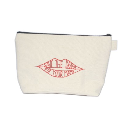 Handprinted Wide Utility Pouch