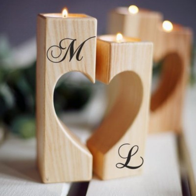 Wooden Love Candle