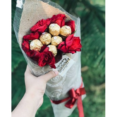 Rose and Chocolate Bouquet